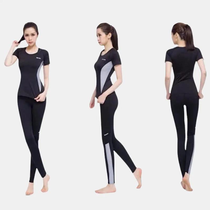 Bộ Thể Thao Bd10 Tập Gym, Yoga, Áo Phủ Bụng Quần Dài Màu Đen, Xanh, Đỏ Đô... Hàng Vnxk-D39