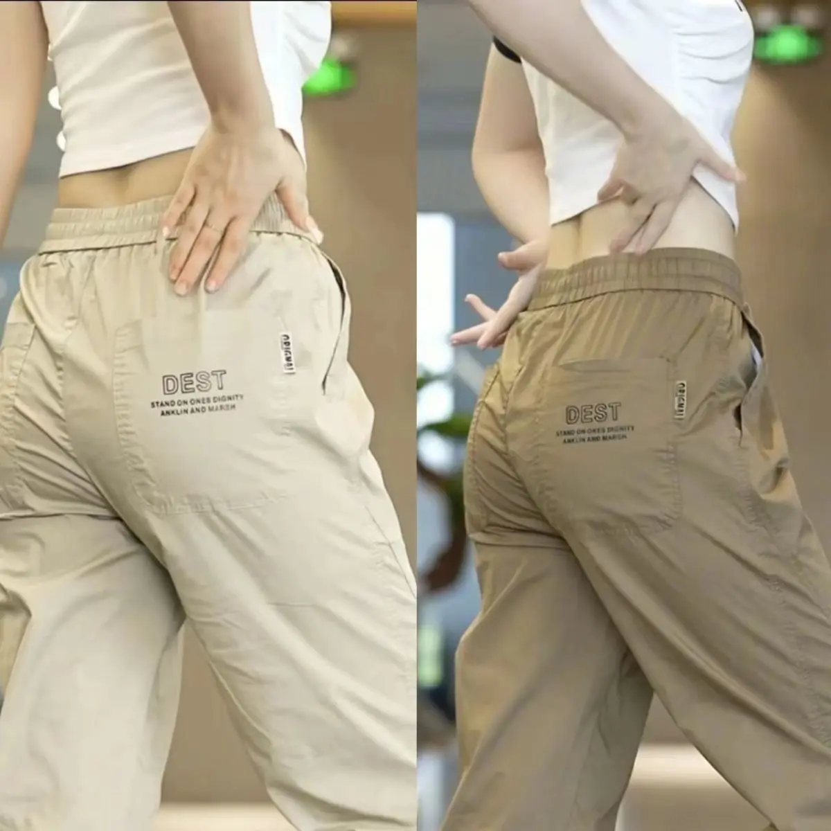 Men's Summer Thin Fashion Sports All-Matching Pants Solid Color Casual Pants