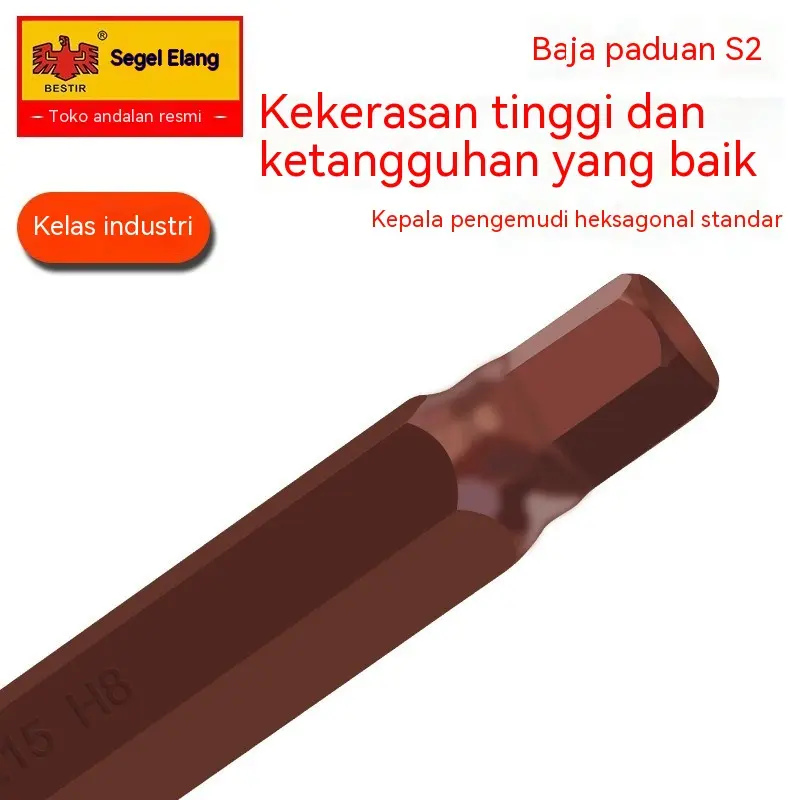 BESTIR Kepala Obeng Heksagonal Kepala Obeng 10Mm Ujung Gesper Soket H10 Kunci Cepat 6 Sudut Alat Obeng 3