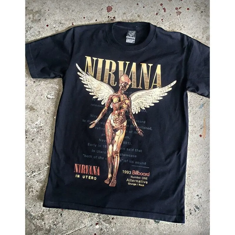 NIR VANA In Utero Original New Type System T-Shirt Personalized Print Unisex Cotton High Street Fashion Top