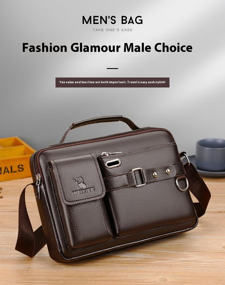 Product Introduction of Beg Utusan Bahu, Untuk Lelaki, Gred Tinggi, Sesuai untuk Ulang-alik Perniagaan, Beg Lelaki Bags Selempang 0