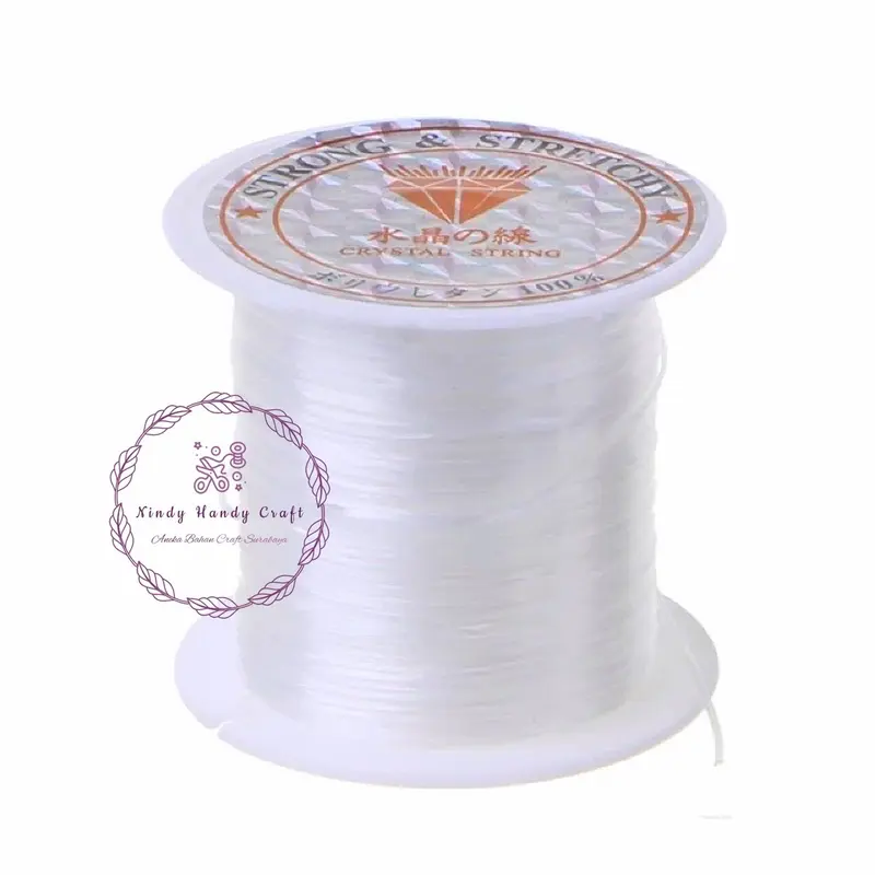 Senar Elastis 0.5/0.6/0.7/0.8/1.0mm Per Roll - Benang / Benang Karet / Benang Melar / Tali Senar 3