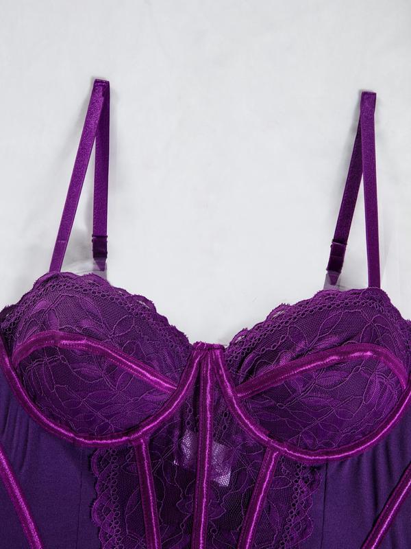 Women's Plain Contrast Lace Adjustable Strap Bra, Fashion Casual Cozy Breathable Push Up Bra for Daily Wear, Women's Lingerie for All Seasons 2