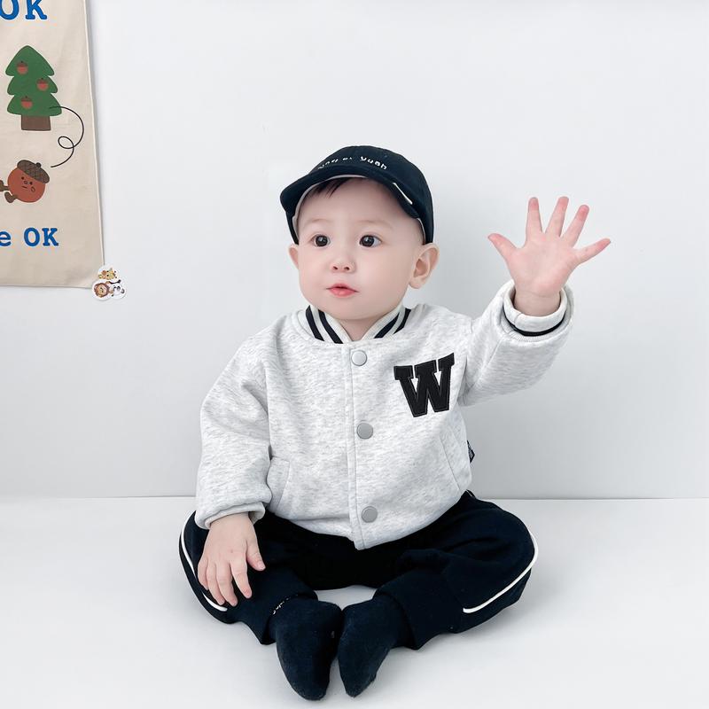 Product Introduction of Infant Toddler Jacket Ins Spring Autumn New Boys and Girls Short Baseball Jacket Baby Embroidered Letter Jacket Trendy 29