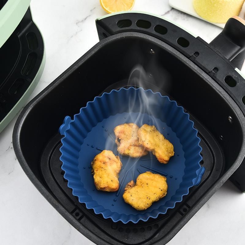 Silicone Air Fryer Liner, 3Counts/set Round Air Fryer Liner, Reusable Heat Resistant Oven Accessories, Easy to Clean, Suitable for Air Fryer, Kitchen Appliances, Food Safe Oven Accessories 3