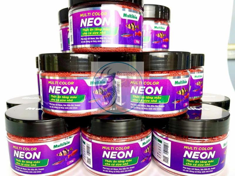 Cám Multibio Multi Color Neon - Thức Ăn Lên Màu Dành Cho cá Neon, Bảy Màu, Cá Nhỏ
