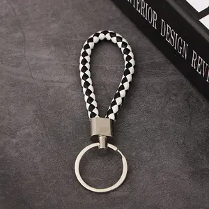 Gantungan Kunci Kulit Braided Kepang Motor Mobil Tas