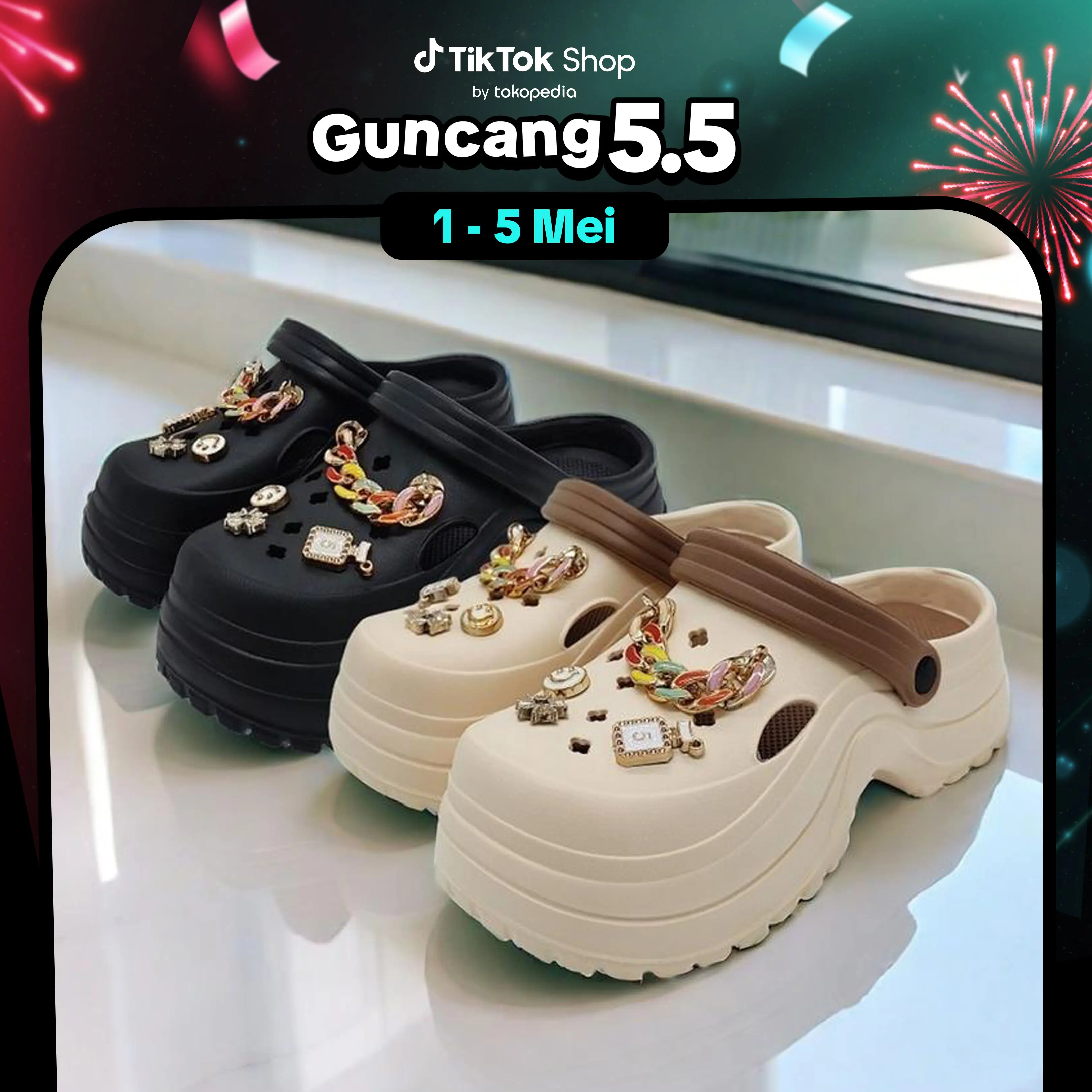 SAROMON Sandal Wanita Kekinian Wedges Fuji Sandal Wanita Selop Sendal Perempuan Baim Wedgas