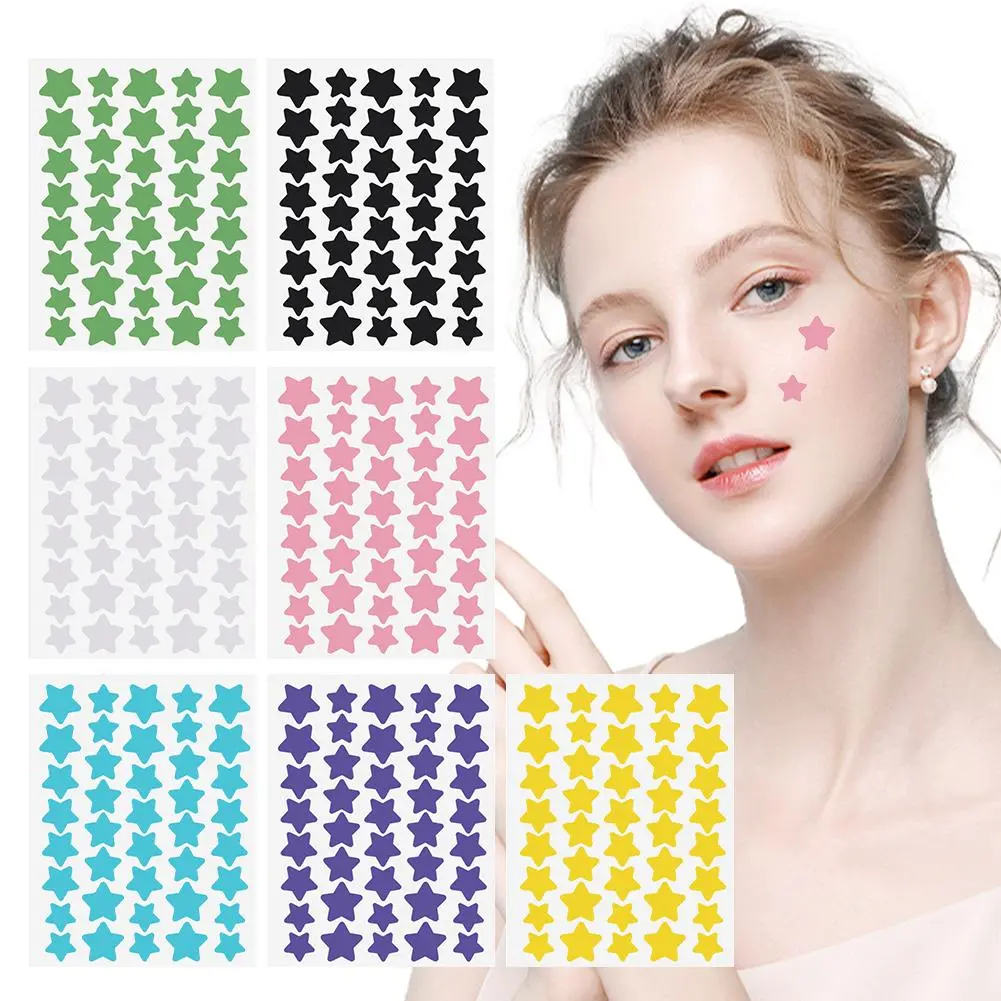 Miếng Dán Mụn Trứng Cá, Hình Ngôi Sao Dễ Thương, Đầy Màu Sắc, Che Phủ Mụn Trứng Cá, Chăm Sóc Da Mặt, Dụng Cụ Trang Điểm, 40 Miếng Dán Mụn