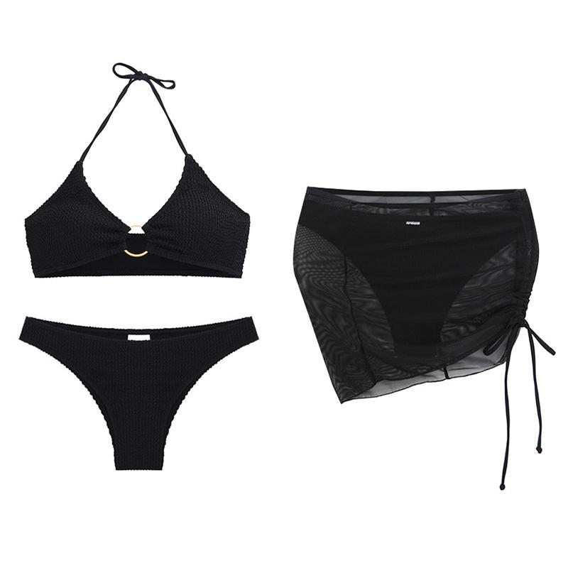 Bikini 2 mảnh đi biển cho nữ đồ bơi áo có mút kèm quần và khăn quây rút dây Sport Chạy Bộ 8812 E-4 8