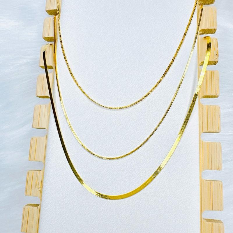 Dây Chuyền Mì Dẹp, Mì Vuông, Khoen Lật Đặc (Dài 43-46cm)• V610 Phụ Kiện Thời Trang