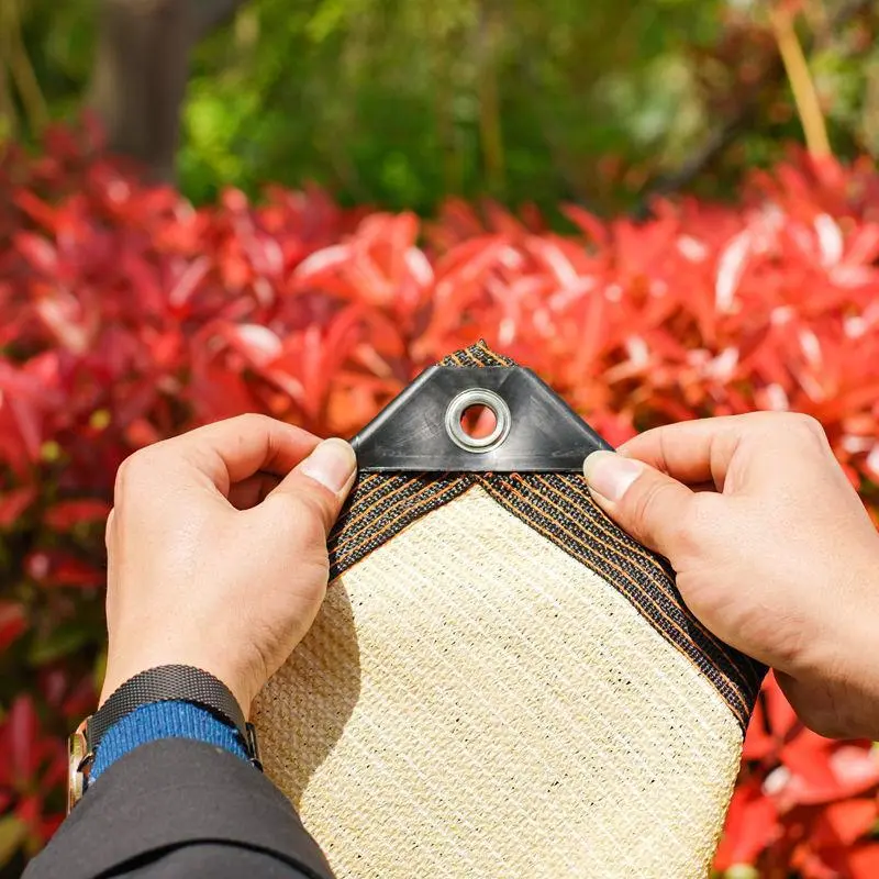 Lưới Hàng Rào Lưới Che Nắng Màu Be, Mái Hiên Tán, Màn Riêng Tư, Mái Hiên Chống Gió Nóng, Nơi Trú Ẩn Chống Tia UV 95% 4