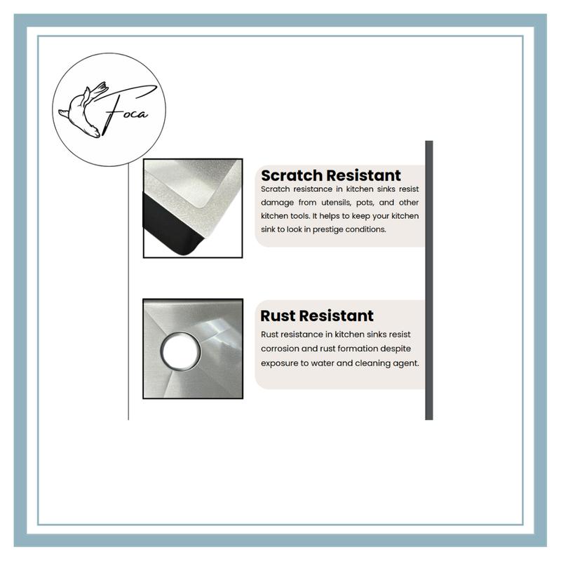 Product Introduction of Foca 630MM Brushed Metal Stainless Steel Sink FPL-BS-SW630S 2