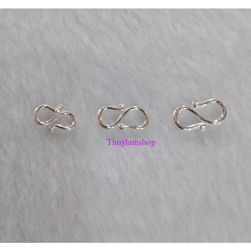 Product Introduction of {RT5y}    Móc khóa bạc 925 hình chữ S dáng bẹt và dáng tròn làm khóa vòng tay, vòng cổ vĩnh viễm bảo hành 0