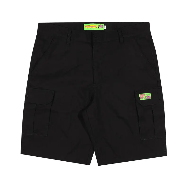 Shining Bright Short Cargo Voyager Pants - Hitam, Celana Pendek Pria Twill 0