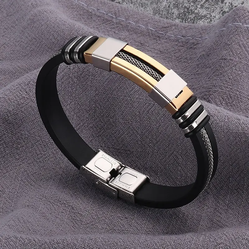 Trend - Setting! New Trend of Men's Fashion Bracelets: Stainless - Steel Magnetism Matched with Leather - braiding, Leading the Jewelry Accessory Trend, Unconventional for Gifting