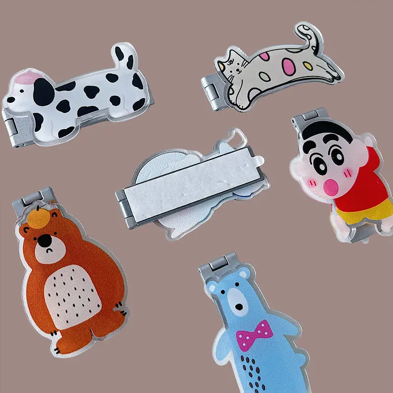 Giá Đỡ Điện Thoại Di Động Cầm Tay, Hợp Kim Mini, Gấp, Thiết Kế Hoạt Hình, Khung Hỗ Trợ Nhỏ Miếng Dán Ốp Lưng, Miếng Dán Hỗ Trợ Điện Thoại Di Động Phụ Kiện 1