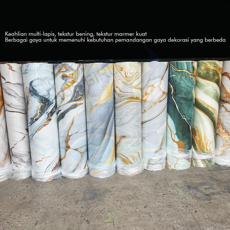 Wallpaper Dinding Motif Marble Roll  120 x 280cm Sticker Kamar Dekorasi PET  Panjang 2.8 Meter A58 3