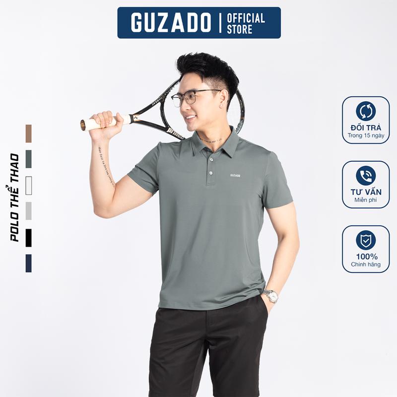 Áo Thun polo nam vải Thun coolmax thông hơi lỗ kim mềm nhẹ co giãn thoáng khí màu sắc basic và dễ phối đồ Menswear GPL2501 thương hiệu GUZADO