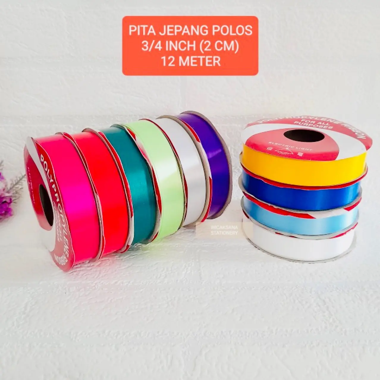 PITA KADO / PITA JEPANG POLOS 2 CM / PITA SOUVENIR / PITA PLASTIK