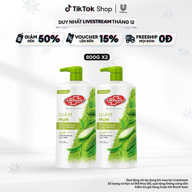 [FS] Combo 2 Sữa tắm Lifebuoy Matcha & Khổ qua Detox và Bảo vệ khỏi vi khuẩn 800gx2 [3]