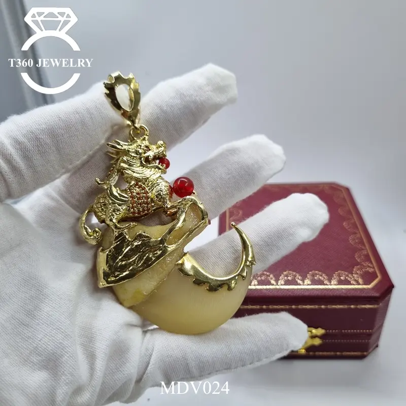 Mặt dây chuyền bọc hình kỳ lân bằng đồng MDV024 1