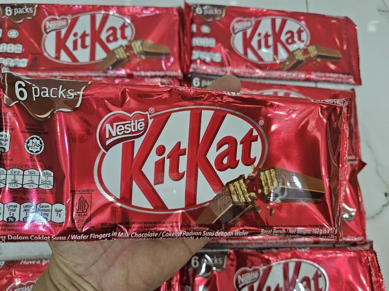 Socola kitkat gói 6 thanh 17g Chocolate ( bánh chocola kitkat)