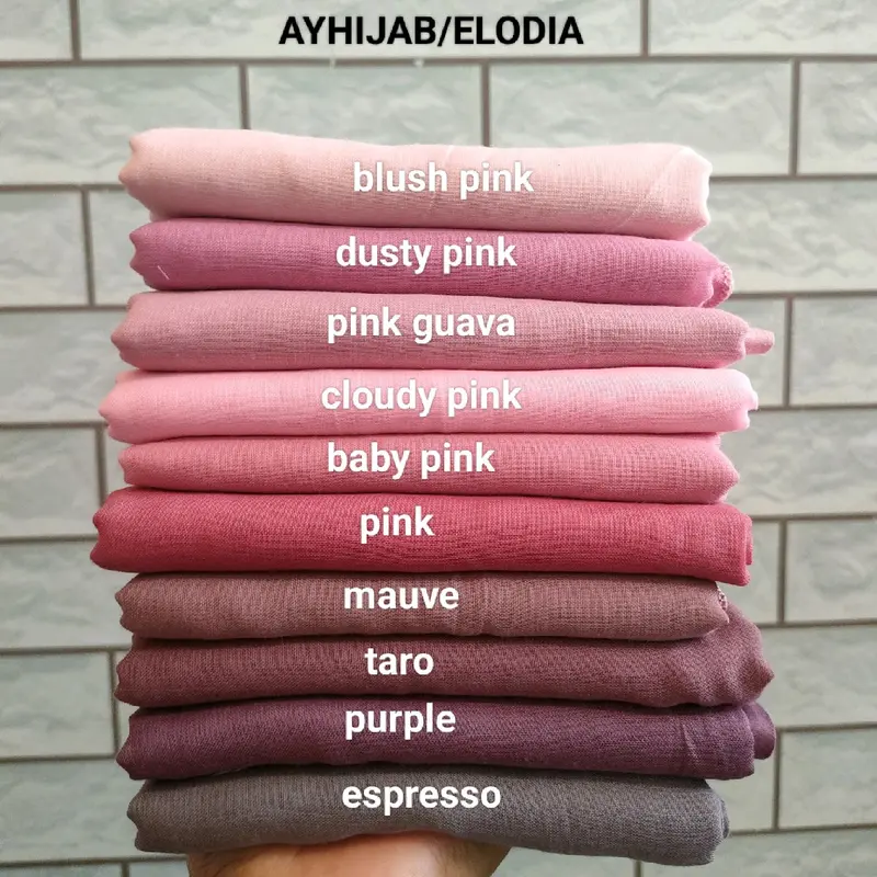 20 pcs 1 kodi paris jadul paket usaha Jilbab Lembut Segi Empat Katun Muslim Square Coklat Square Coklat Kerudung Voal Semua musim Grey Syari 5