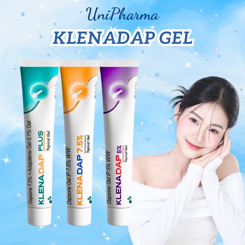  Gel hỗ trợ giảm mụn KlenaDap 5% và 7.5% Plus thích hợp với mụn nội tiết sưng viêm 