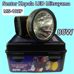 SENTER KEPALA SUPER TERANG 80WATT BONUS BOHLAM LED 7W lampu camping 24 jam