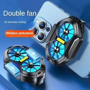 Terlaris Wireless Portable Phone Cooler Cooling Fan for Mobile Radiator Universal Gaming FS01 Fan Cooler Kipas Pendingin HP Built-in Battery