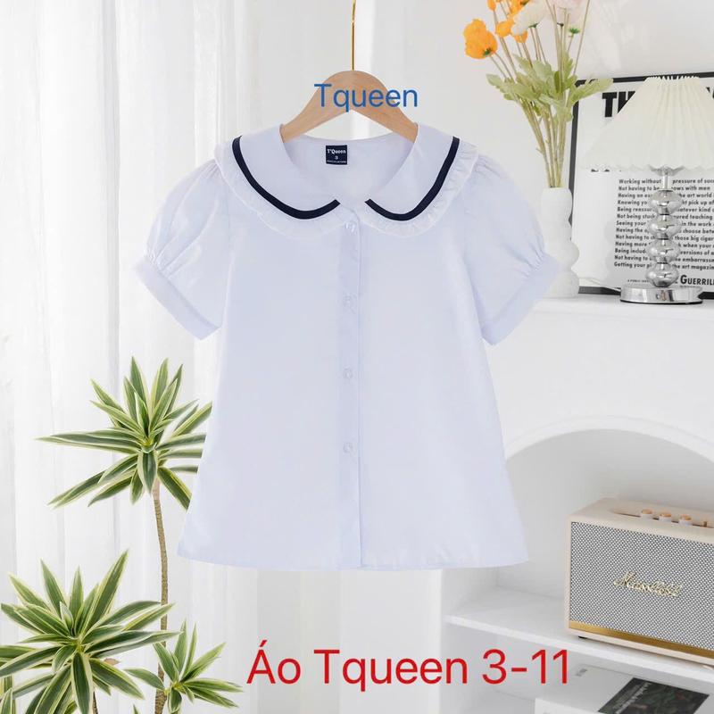 Áo đồng phục học sinh cấp 1 - Áo sơ mi nữ cổ bèo học sinh tiểu học cao cấp 2025 6