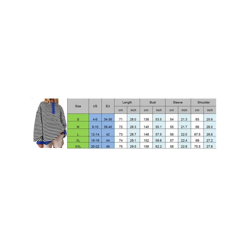Product Introduction of Women Crew Neck Sweatshirts Cute Striped Print Loose Long Sleeve Pullovers Casual Fall Workout Tops Autumn Streetwear 0
