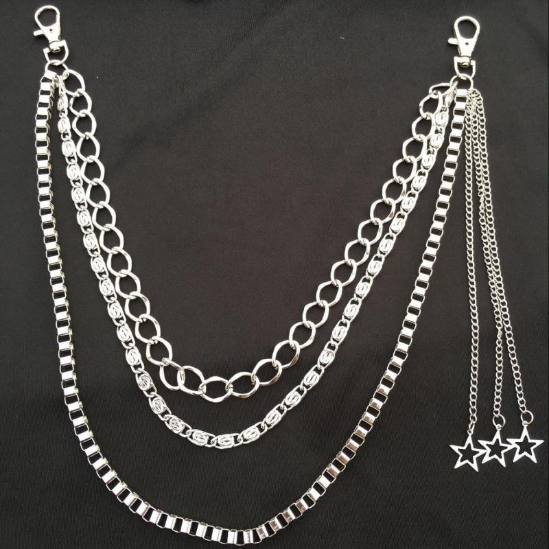 Five-pointed Star Hip hop Metal Pants Chain multi-layer chain - TikTok ...