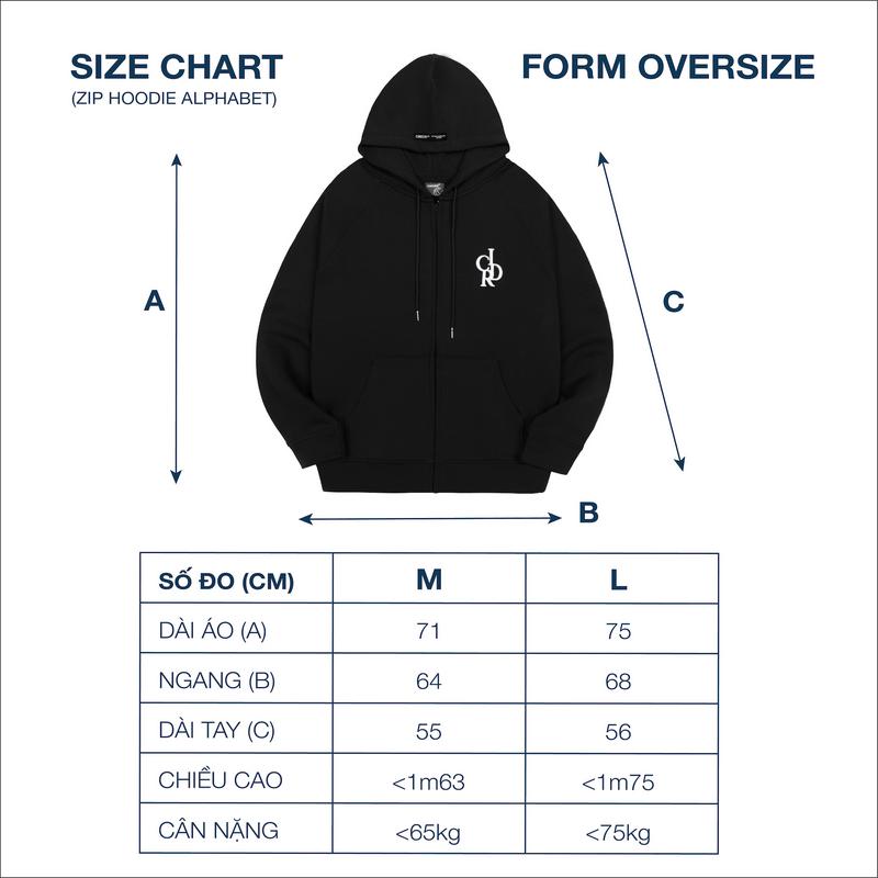 Product Introduction of Áo Hoodie Zip Alphabet CINDER, Áo Khoác Local Brand Menswear Dài Tay 0
