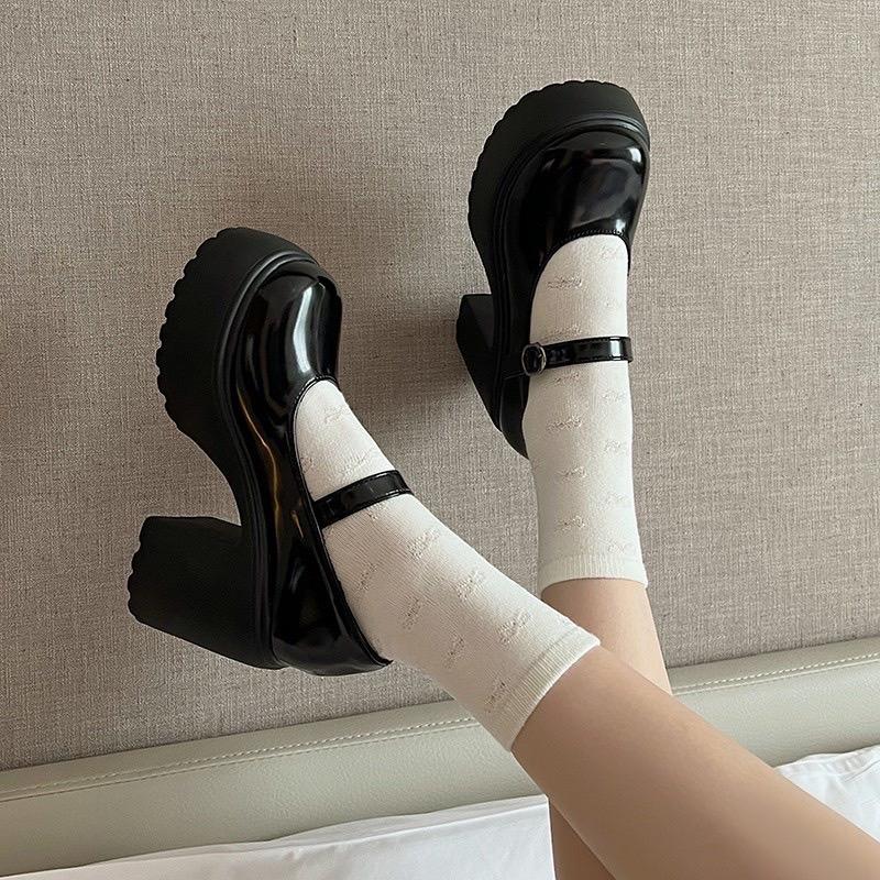 [ CÓ SIZE 34 - BẢN 10CM ] Giày cao gót Barbie Girl đế cao 10cm đế vuông cực kì cá tính dành cho nữ - BẢN ĐẾ 10CM_1201 Shoes Jean 8