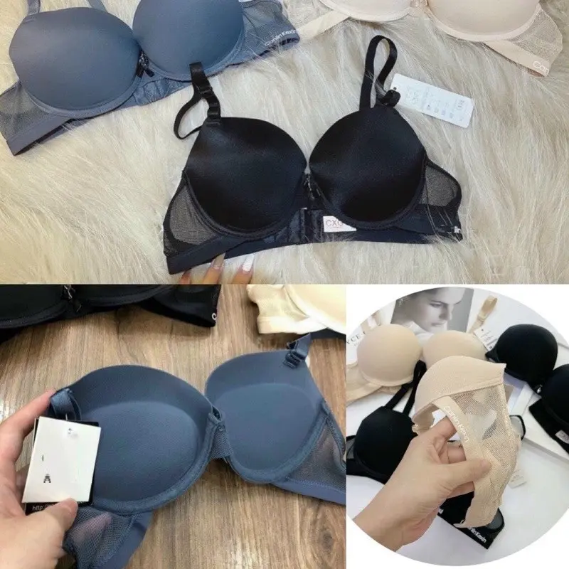Áo lót có gọng K02 đệm dày 5 phân siêu nâng viền dây lưới thoáng mát sang chảnh cho nữ Women Bra Nhung 0
