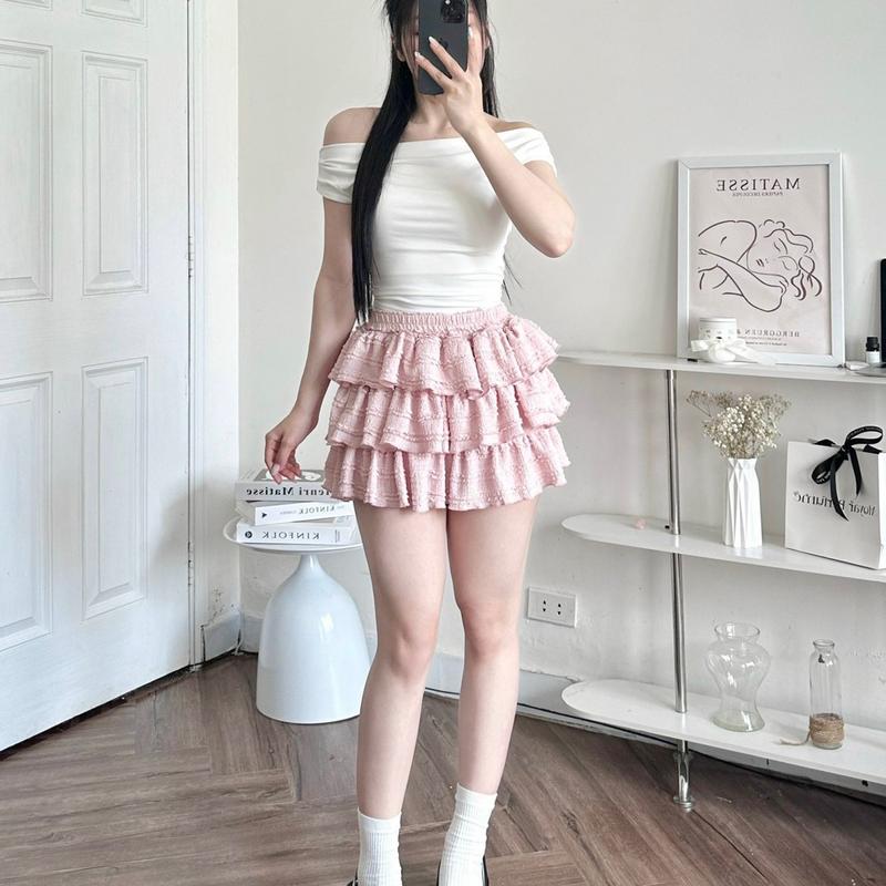 Chân váy REN 3 TẦNG xoè dễ thương 4