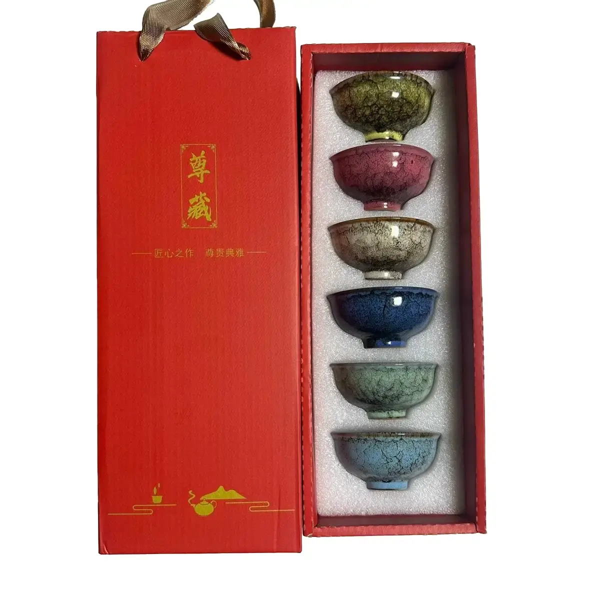 [ Bộ 6 Chén Sứ Kiến Âu ] -m66 Bậc thầy làm những bộ trà tinh xảo, những bộ trà cao cấp nâng tầm hương vị Sắc Màu