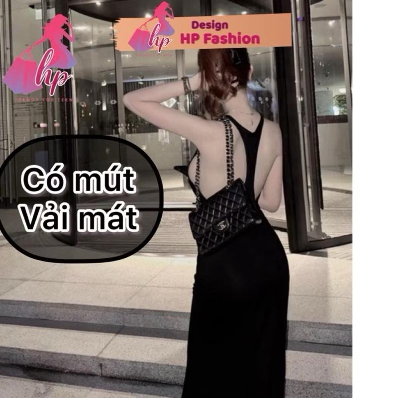 Đầm maxi 3 lỗ khoét hở lưng nữ ,váy nữ dài có mút ôm body cực sang chảnh  dự tiệc G187 Dress Voi Thun Voan Women có bigsize