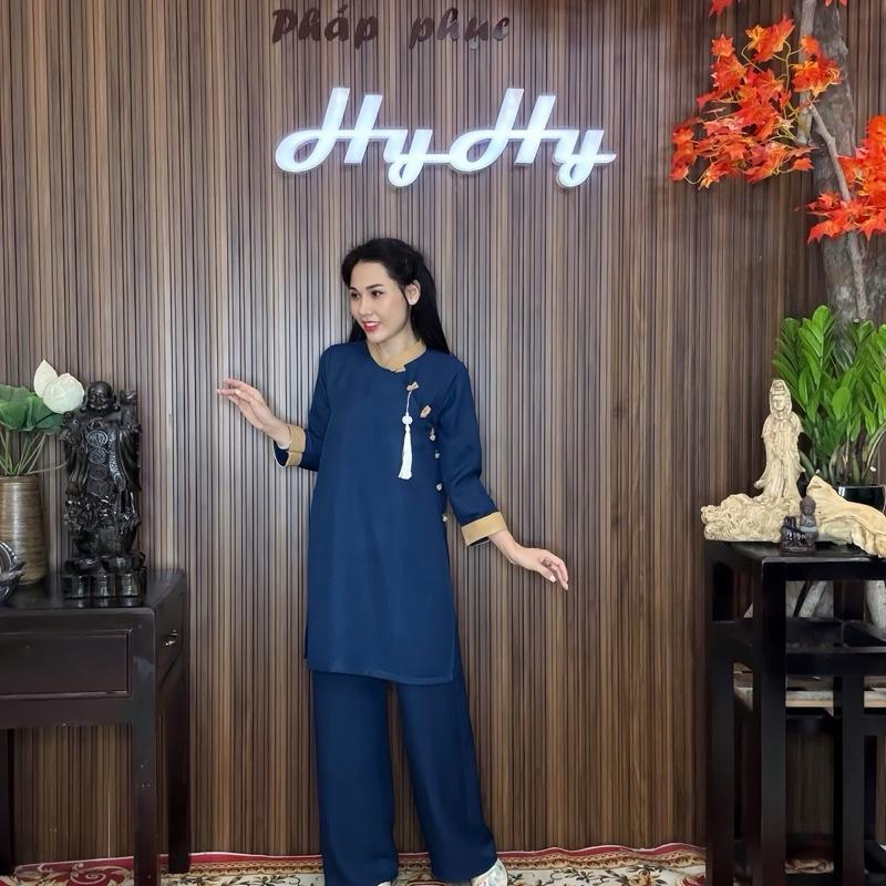 Tâm Giao - Bộ Pháp Phục Lễ Chùa Nữ Bigsize Cổ Tàu Thanh Lịch Trang Nhã-HyHy 6