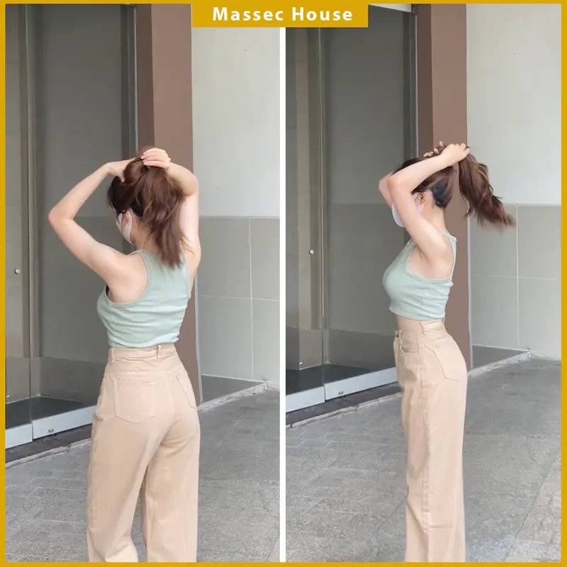 Quần Jean Nữ Ống Rộng Lưng Cao MASSEC - Chất Kaki Đứng Form, Nhiều Màu Sắc J01 2