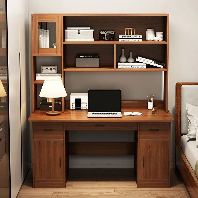 【SG Sales】Study Table With Bookshelf With Bookcase Desk Bookshelf Integrated Household Minimalist Desktop Bedroom Student Study Table Study Office Writing Table Desk