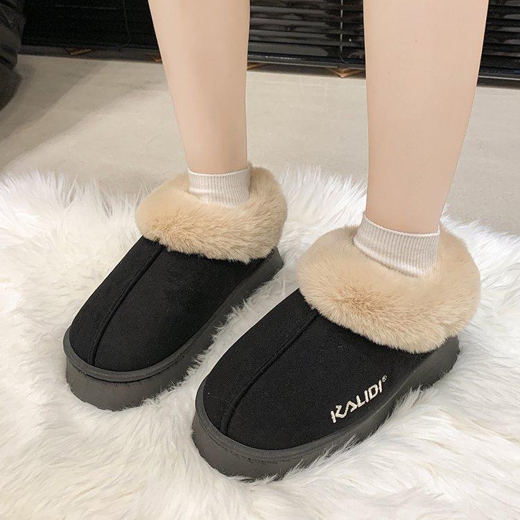 Product Introduction of Women's Cotton-Padded Shoes Winter 2024 New Popular Home Warm Velvet Cotton Slippers Non-Slip Simple Advanced Snow Fashionable Boots 13