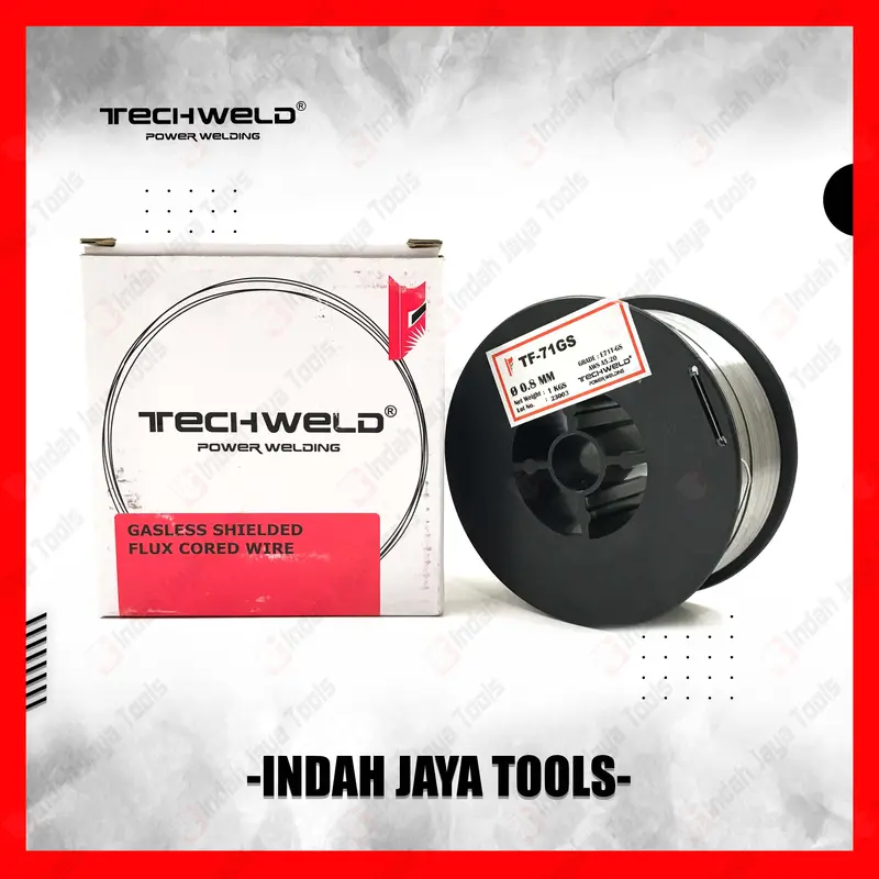 TECHWELD Kawat Las Flux Core Wire 0.8 1.0 mm Tanpa Gas CO2 MIG Wire 1