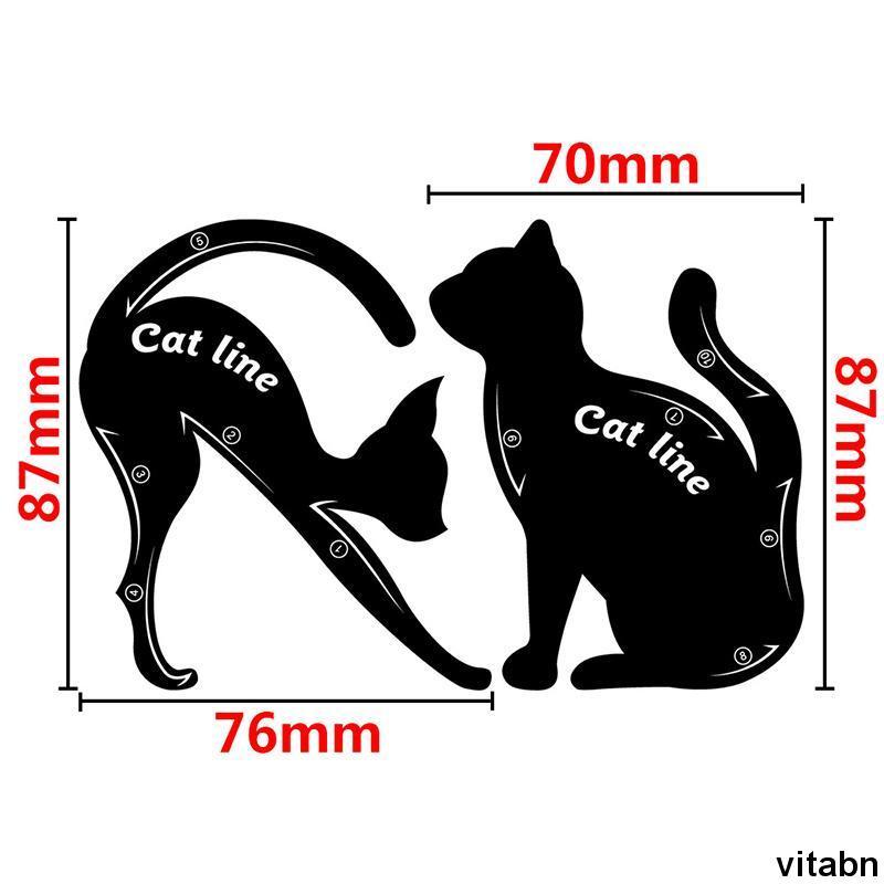 [vit]Set 2 Khuôn Kẻ Mắt Mèo Trang Điểm Chuyên Nghiệp Tiện Dụng 8
