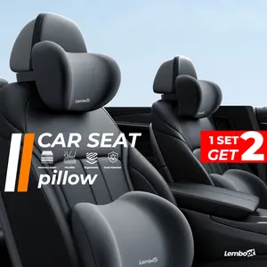 RESTREA Sandaran jok Mobil Set Ergonomis Memory Foam 100% Bantal Leher Mobil Bantal Pinggang Mobil