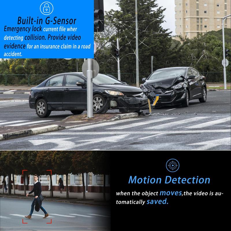Product Introduction of 1080P 3 Lens Dashcam, Car DVR Camera for Front & Inside & Rear, Wide Angle Car DVR Camera with 32GB Memory Card, Car Video Surveillance 7