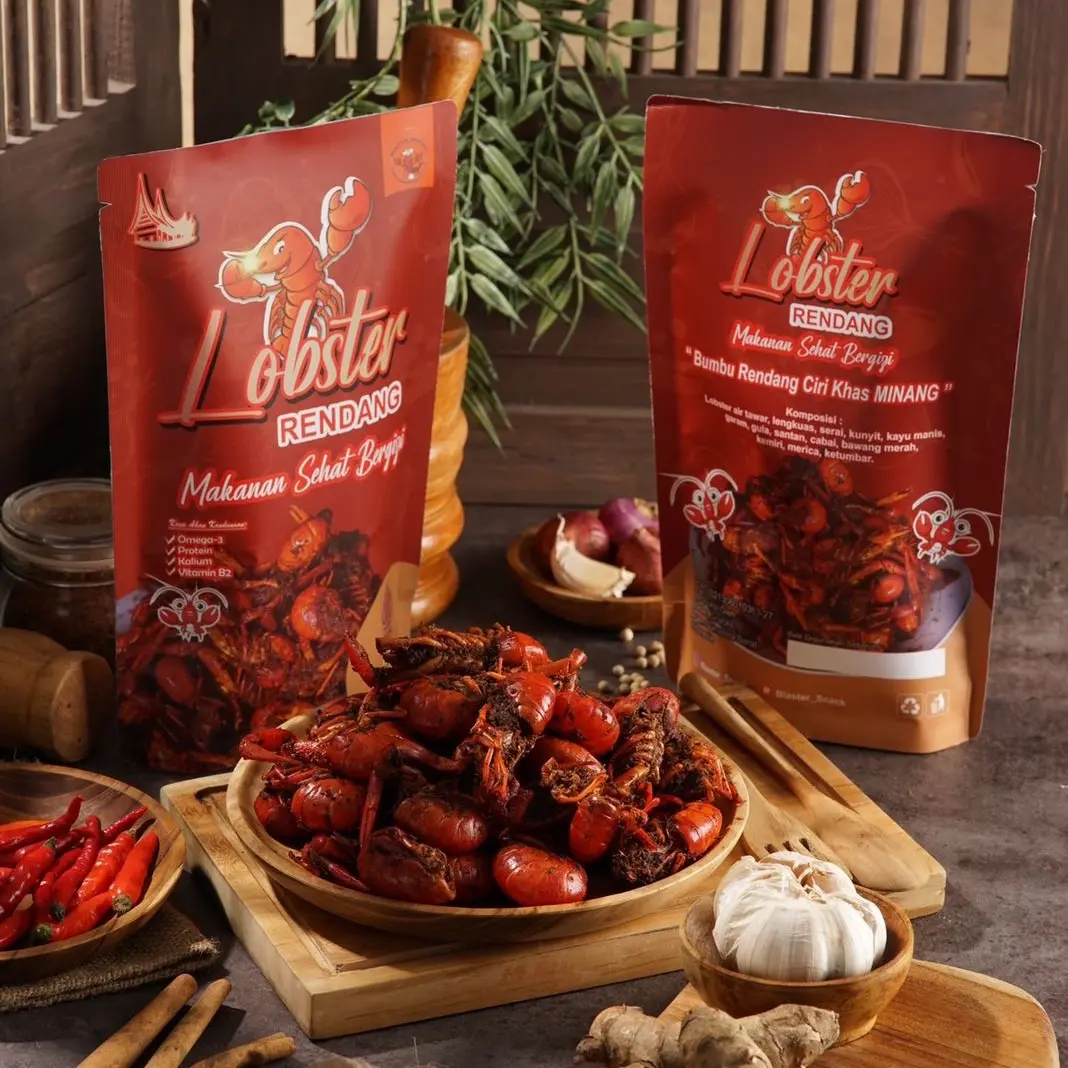 Paket hemat 2 pcs Rendang lobster kemasan 250 gram Organik Bebas gula Alami