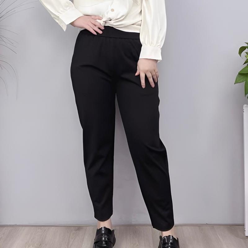 [ BIG SIZE 120KG ] Quần tây nữ lưng cao dáng baggy nữ vải umi - Bigsize nữ tag M quần công sở lưng cao Từ 42KG - 120KG Chất Umi Hàn Co Gĩan 4 Chiều Nữ Pants Women Denim  thanh lịch quần dài